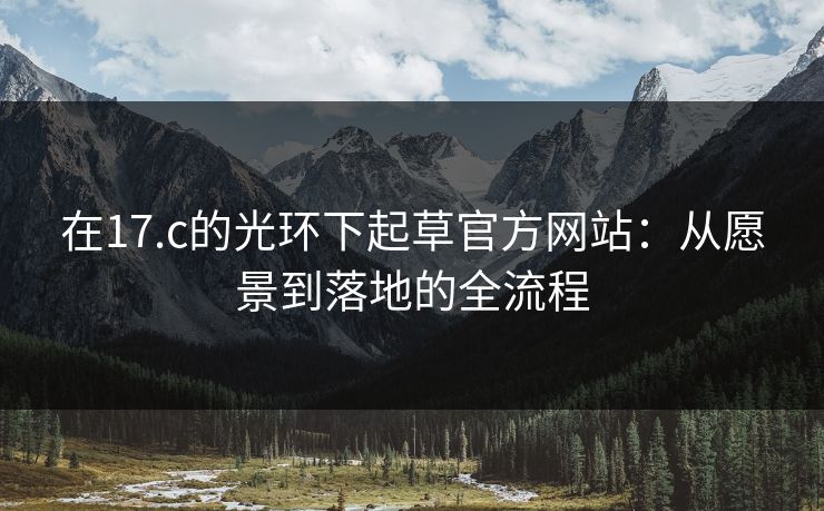 在17.c的光环下起草官方网站：从愿景到落地的全流程